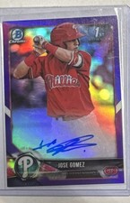 2018 Bowman Chrome - Prospect Autographs Jose Gomez #CPA-JG Purple Ref #/250