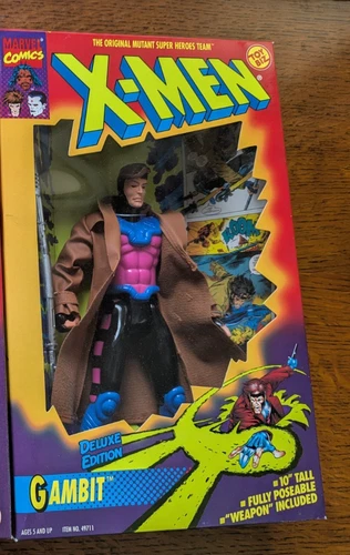 Vintage Marvel Comics 1994 Toybiz X-Men Gambit Deluxe Edition 10" NEW