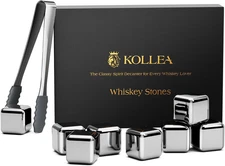 Christmas Gifts Under $20 Whiskey Stones, 8 Packs Stainless Steel Chilling Rocks
