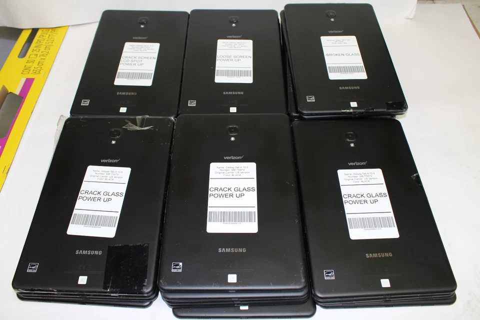 LOTE DE 27 VERIZON SAMSUNG GALAXY TAB A SM-T597V 10.5" NEGRO PARA REPUESTOS/REPARACIÓN Foto 4 de 4