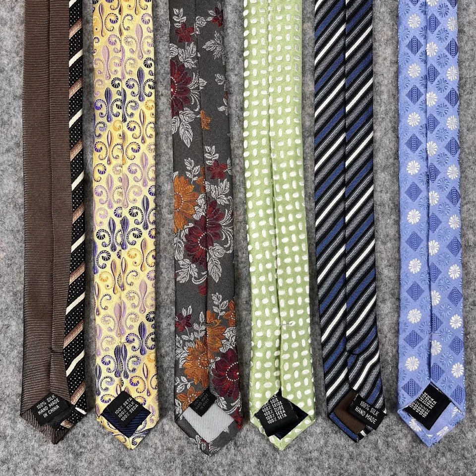 Lote de 6 corbatas de seda de la colección DeSantis para hombre - patrones y colores surtidos Foto 3 de 4