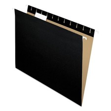 Pendaflex Recycled Hanging Folders, Letter Size, Black, 1/5 Cut, 25/BX 81605 