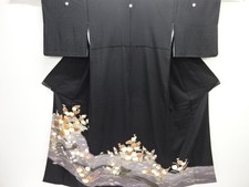 7739280: JAPANESE KIMONO / TOMESODE / EMBROIDERY / KIKU