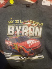 William Byron 2025 Axalta Patriotic Eagle 2-spot 2XL T-shirt Gray .