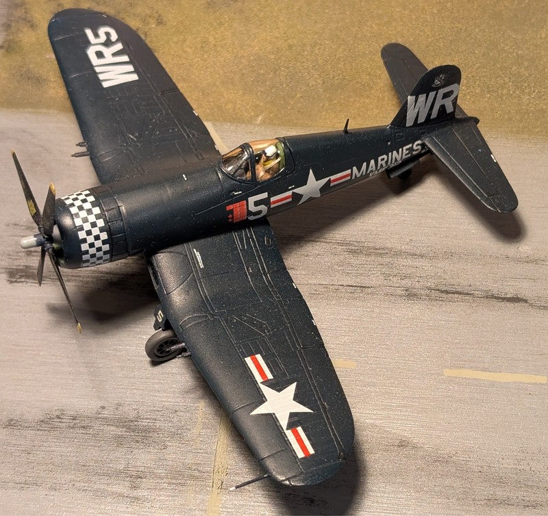 Matchbox 1/72 F4U-4 Corsair Marine VMF 312 'Checkerboards' in Korea 1951