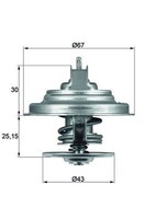Mahle TX 31 92D S Thermostat, KüHlmittel FüR Ford USA