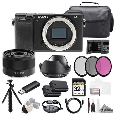 Sony a6400 + Sonnar T* FE 35mm f/2.8 ZA Lens +32GB + Ext Bat+ 3 PC Filter- Kit