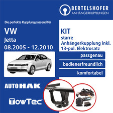 Für VW Jetta III Typ 1K2 08.2005-12.2010 AHK starr +13pol spezifisch E-Satz KPL