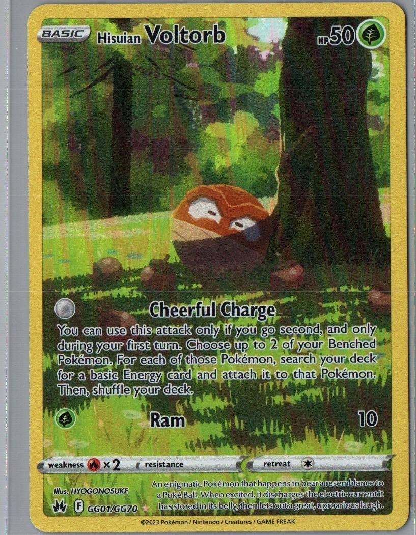 Hisuian Voltorb GG01/GG70 Holo Crown Zenith Galarian Gallery Pokemon NM