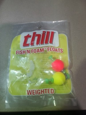 Thill Fish'n Foam Floats Weigthed Round Wtd Clp 0.75'' 2pk