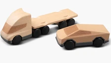 Tesla Semi + Cybertruck Wooden Playset
