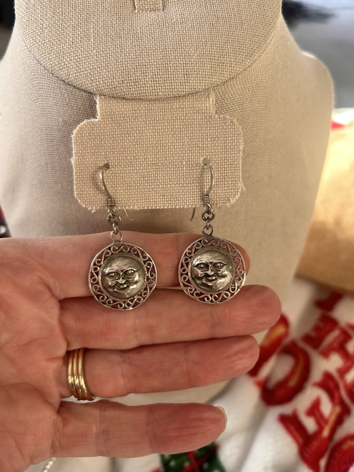 Celestial Anthropomorphic Sterling Silver Earring… - image 7