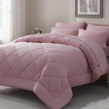 Full Size Comforter Set - 7 Pieces Bed in a Bag Full, Pink