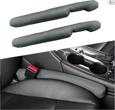 2 PCS Leather Car Seat Gap Filler, Auto Seat Blocker Organizer Fill The Gray