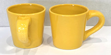 Chantel Yellow LIVESTRONG Coffee Mug Ceramic Lance Armstrong 12 oz Set of 2