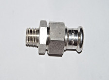 Mannenmann Edelstahl Verschraubung 22 mm x ½" AG  System M