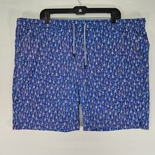 Peter Millar Men's Swimming Shorts Draw String Guitar Print about 2XL
