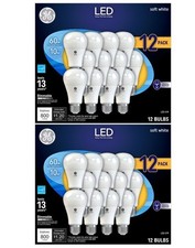 24 Pack GE Soft White LED Light 10W Replacement 60W General Purpose Dimmable A19