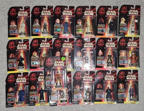VINTAGE 1998 STAR WARS EPISODE I ACTION FIGURES LOT (21) SEALED HASBRO
