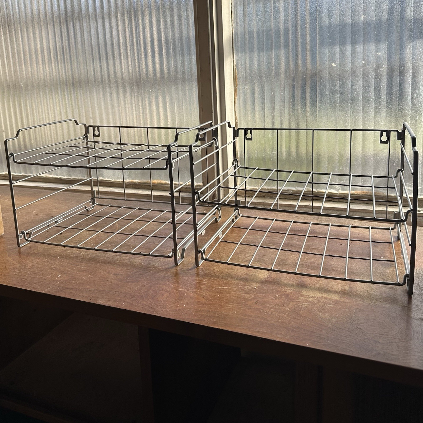Drink Organizer Rack. Stackable Cup Metal Holder 2 Pack