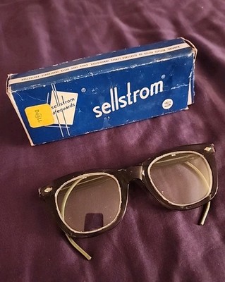 Vintage | Sellstrom Safety Glasses 677 LCG Glasses Clear Black Frame | HTF Rare