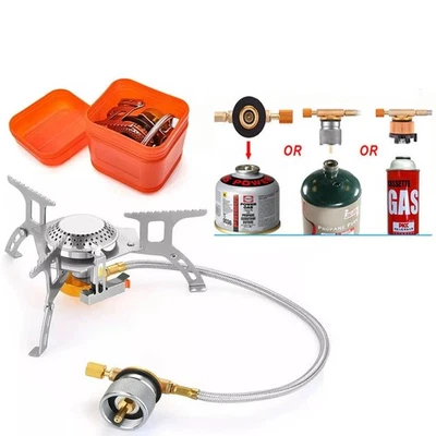 BEST-PARTS-BEST-SERVICE 3900W Portable Backpacking Camping Gas Stove With Piezo Ignition Burner Case US
