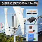 3000W Wind Turbine Generator MPPT DC 12V 24V 48V Hybrid Controller Windmill Kit