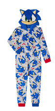 Sonic the Hedgehog Boy's Character Hooded Soft Fleece Pajama Sleeper, XS 4-5