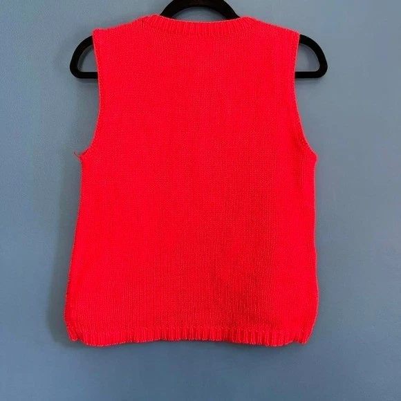 Chaleco Suéter Vintage Años 90 Para Mujer Talla Pequeña Skyr Ropa Deportiva Algodón Tejido Retro Foto 4 de 4