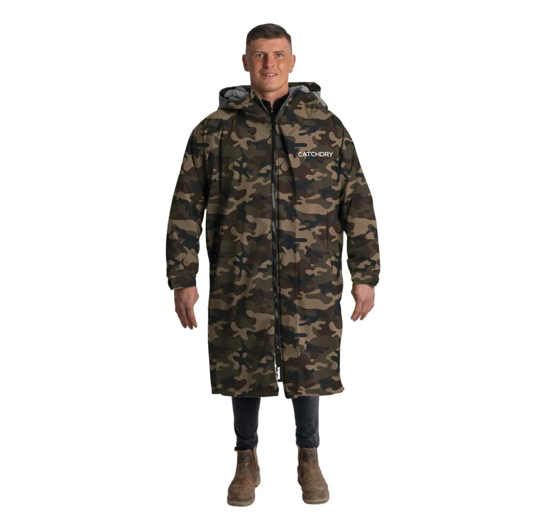 Catchdry 100% Waterproof Fishing Coat Fleece Lined & Breathable Camo