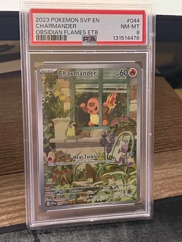2023 Pokémon Charmander PSA 8 SVP English Promo #044 Obsidian Flames ETB