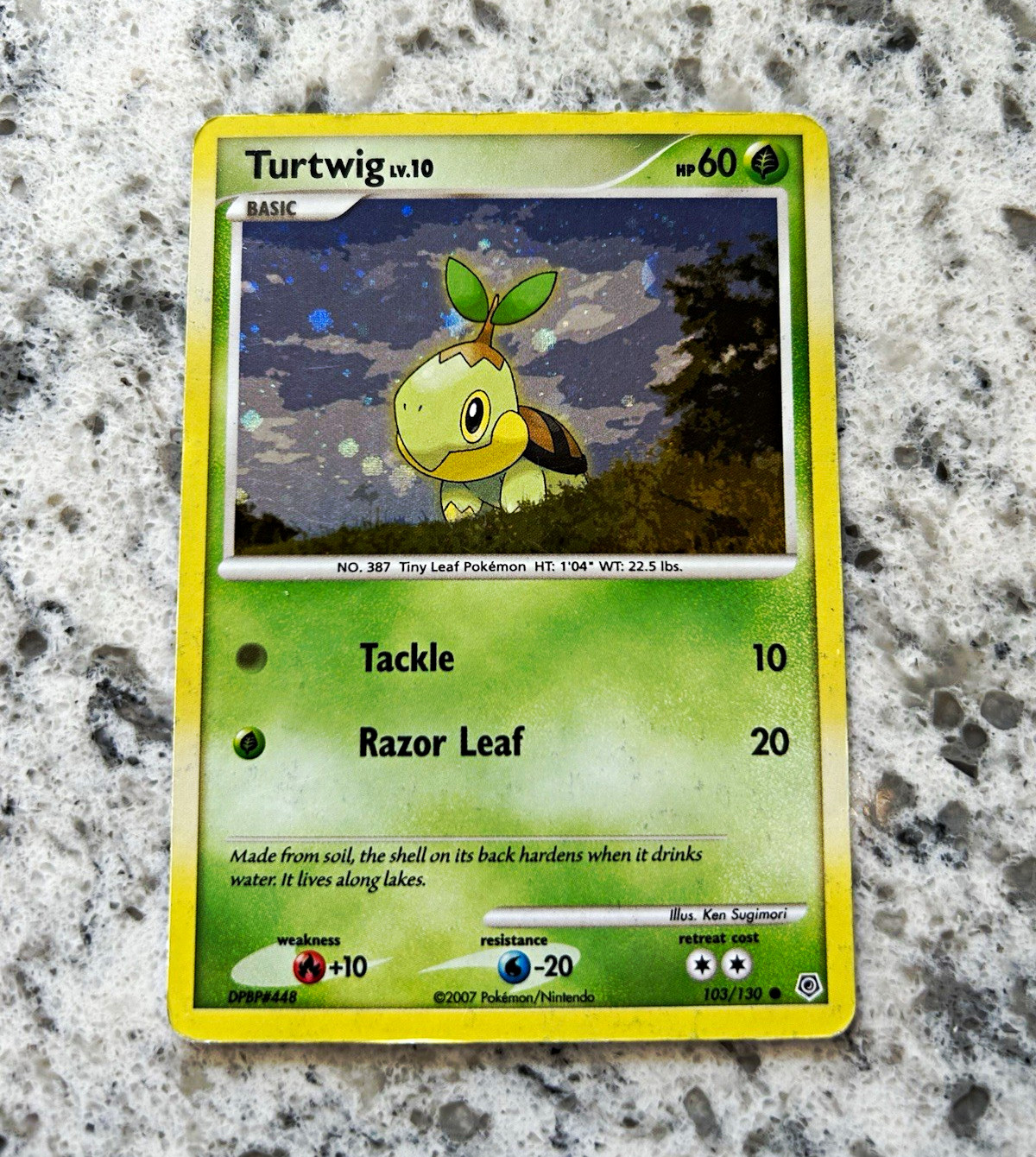 Pokemon TCG Turtwig 103/130 Diamond and Pearl Cosmo Holo English