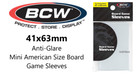 50 - 41 X 63mm Anti-Glare Premium Mini American Size Board Game Sleeves Pack BCW — photo 1