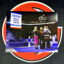 Butch Goring Autographed Banner Number w/ Family 11x14 Steiner CX