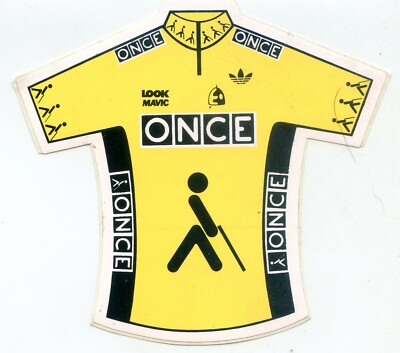 Team ONCE Jersey Sticker   Original NOS   Jalabert Zülle Lejarreta Breukink
