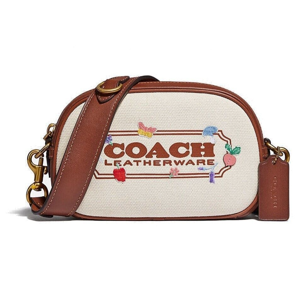 COACH Embroidered Canvas Coach Badge Camera Crossbody Bag C2764 eBay