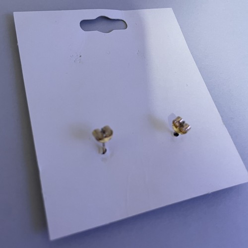 Gold-Tone Shamrock Irish Blessing Earrings Jewelry Clover Earrin Pair Free Ship - Picture 4 of 6