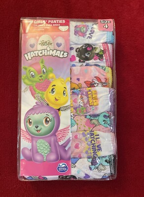 Spin Master Girl's ''Hatchimals'' Variety 7 Different Design Panties Size: 4
