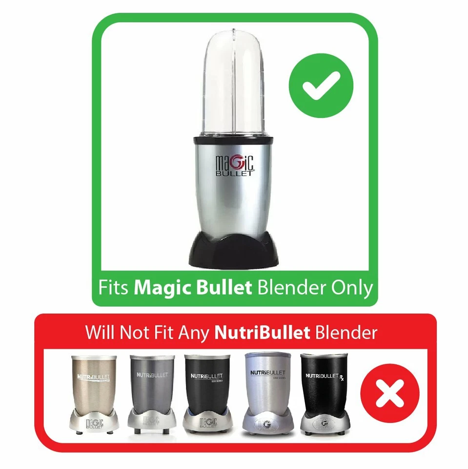 2 Magic Bullet Blender 16 oz Cups & Replacement Blades - 2 Cups and 2 Blades Set - Image 2 of 4