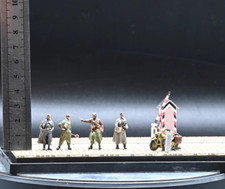 1/72 Scene German Checkpoint Soldier Including Platform 4People Motorcycle Model