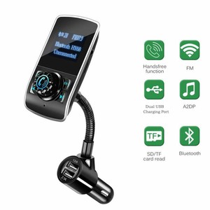 Car Fm Transmitter Wireless Kit Mp3 Player Bluetooth Aux Port Dual