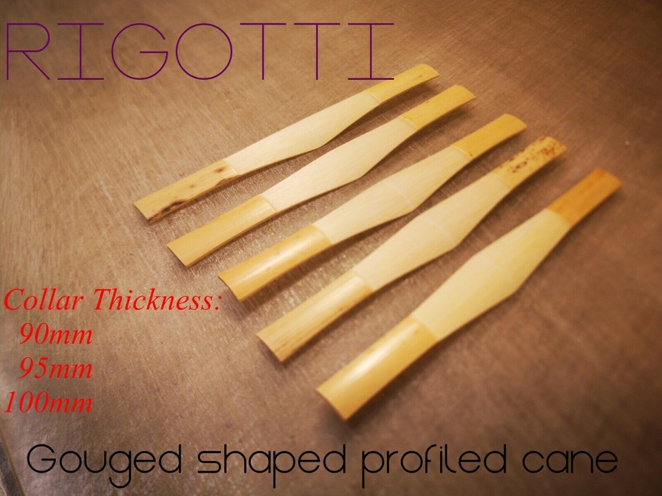 RIGOTTI 50 pieces Bassoon Cane GOUGED SHAPED PROFILED PREMIUM QUALITY