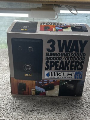Pair of KLH 3 Way Surround Sound 403A Indoor Outdoor Speakers Brackets NEW 12369