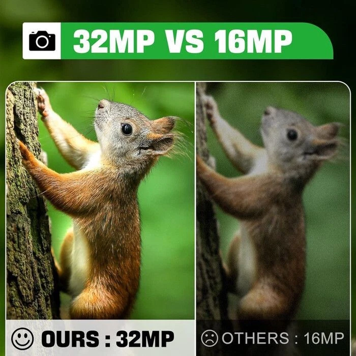 Caméra de Chasse WIFI Bluetooth 32MP 1080P 850nm LED Mini Size IP66 + carte 32GO - Photo 3/4