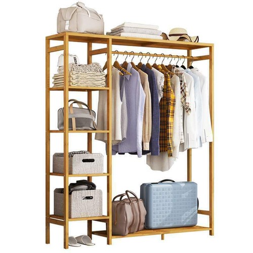 Heavy Duty Dust-proof Clothes Garment Rack Hanging Coat Stand w/Bottom Shelf DIY - Picture 5 of 12