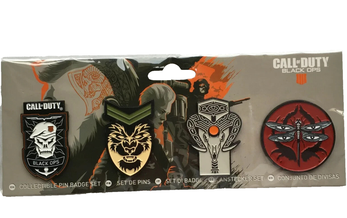 Lot De 5 Pin's Call Of Duty Black Ops 4 – Neuf Sous Blister – Édition PS4