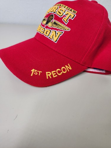 U.S. Marines First Recon Strap-Back Embroidered Hat Santo Cap Acrylic - Picture 6 of 16