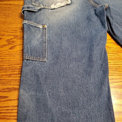 90s BERNE Men's Baggy Double Knee Heavy Denim Jeans 36x32 Workwear Skater Y2K - Picture 13 of 24