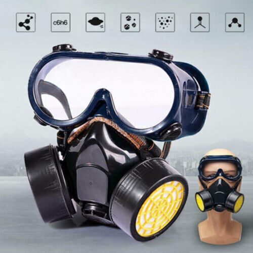 Respirator Full Face Mask Safety Chemical Dustproof Filter Military Eye Goggle