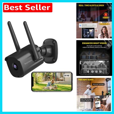 AI Motion Detection Outdoor Security Camera 20m Night Vision